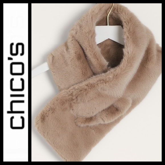NWOT Chico’s Faux Fur Scarf/Headband Set - Picture 1 of 7